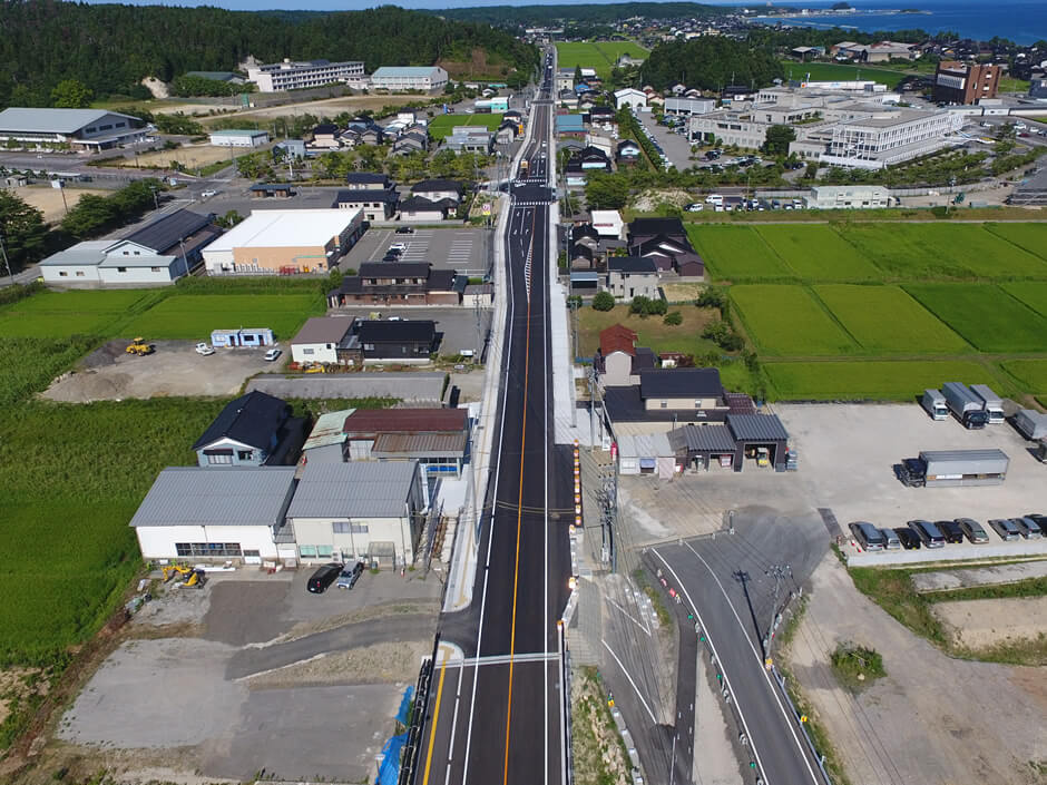 主要地方道大谷狼煙飯田線　地方道改築6類工事（飯田工区　舗装3工区）