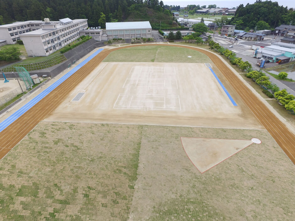 完成写真｜社会資本整備総合交付金事業 野々江総合公園グラウンド改築工事（舗装工）（その1）